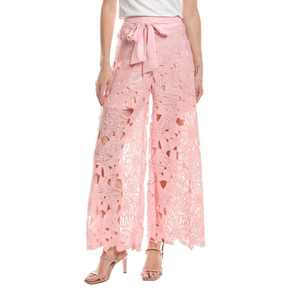 Hl Affair Womens  Floral Lace Pant, Pink